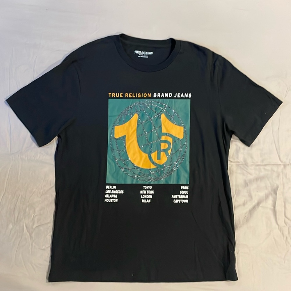 True Religion- Black Global Tee